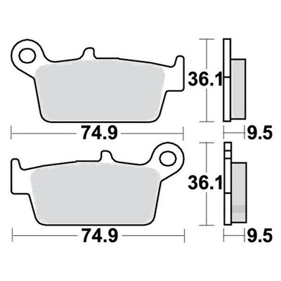 Bremsbeläge Hinterrad für Yamaha WR 400 F Baujahr 1999-2002 von TRW - Neu