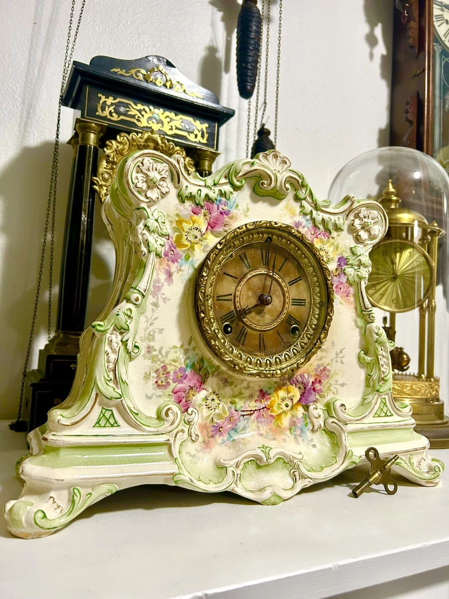 Porcelain Clock Indiana Collectible Shelf & Mantel Clocks (1930