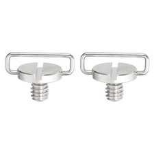 Camera Neck Strap D Ring Screws Holder 1/4", 2Pcs Metal Camera Screws, Silver