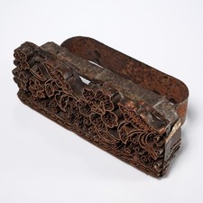 Tappo Tjap in rame Chop Batik timbro tessuto fiore stampa Bali stampa blocco stampa 7"x2,75"