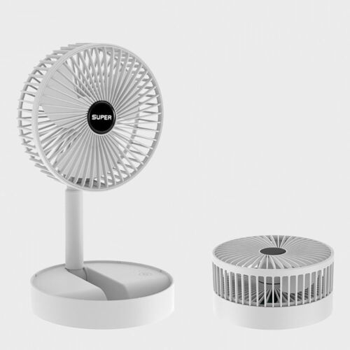 Portable USB Rechargeable Fan Office Household Foldable Telescopic Fan 3 Speed