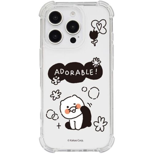 Kakao Friends Choonsik Doodle Clear Cushion Case for Galaxy S25 S24 S23 Ultra + - Picture 13 of 15