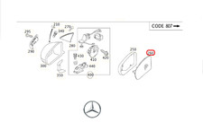 Original MERCEDES-BENZ A2118102321 Spiegelglas, Außenspiegel vorne links W211