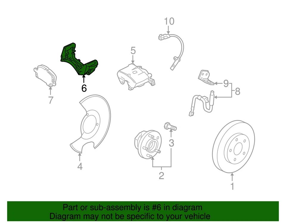 NEW OEM GM Front Disc Brake Caliper Bracket 25870698 Cadillac SRX 2010-2016 - Imagem 4 de 4