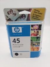 HP Invent 45 Inkjet Print Cartridge Black Noire Genuine Quality Office Home Work