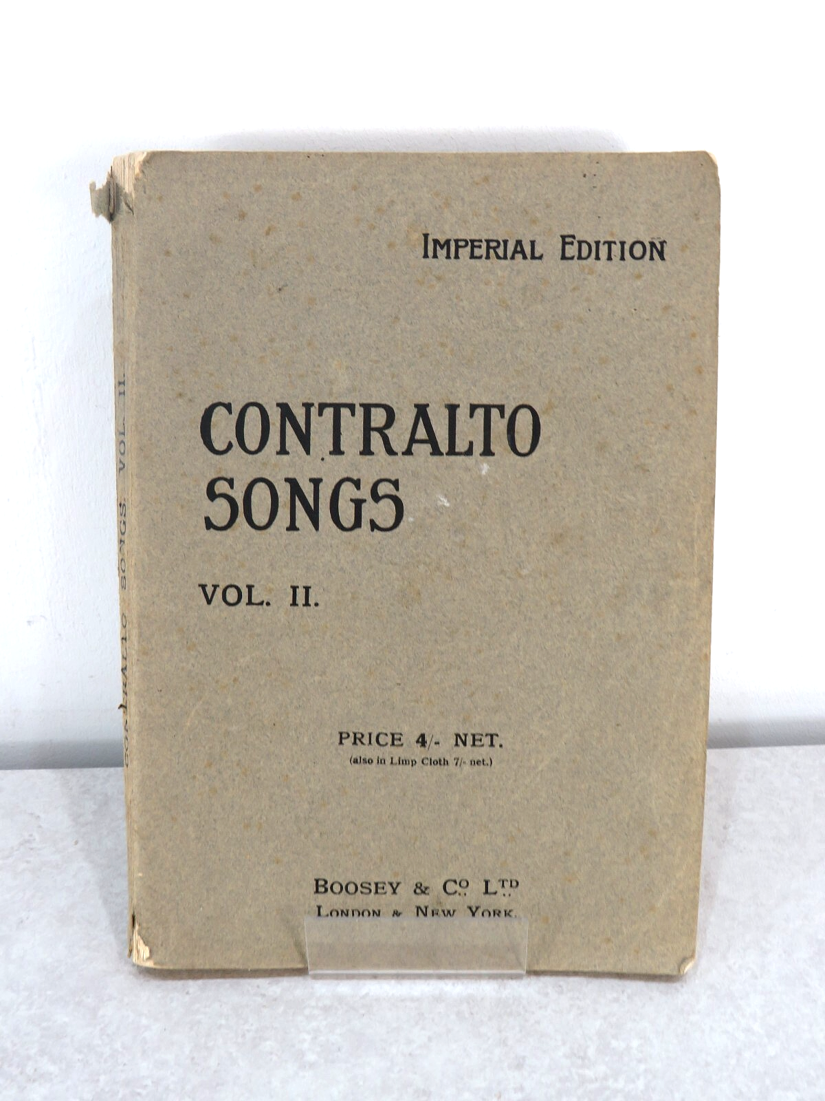 Contralto Songs Imperial Edition Volume 2 Song Book