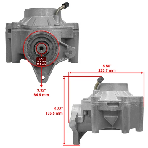 Complete Rear Differential Gear Case For Can-Am Outlander 500/ Max 500 2007-2012 - Imagen 2 de 8