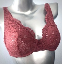 Victoria's Secret Body by Victoria Nwt Cool Maroon Lace Unlined VS Demi Bra 34C