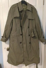 Men DEFENSE LOGISTICS AGENCY Valor Collection All Weather MARINE TRENCH COAT 40R
