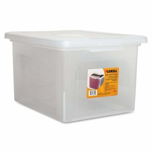 lorell letter legal plastic file box