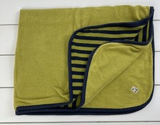ZUTANO Baby Blanket Lovey Green Navy Blue Striped Cotton Blend