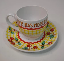 Teacup & Saucer Mary Engelbreit ME Ink "Life Has No Blessing Like a Good Friend"
