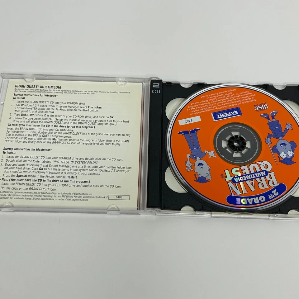 Brain Quest Grades 2nd 3rd Learning CD-ROM Trivia Game PC Mac 1997 Educational - Image 3 of 4