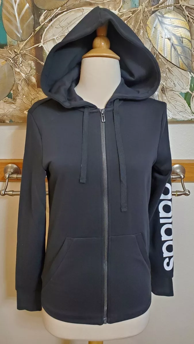 Womens black shop adidas zip hoodie