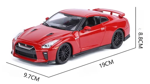 Bburago 1:24 Red JDM 2017 GTR R35 Racing Sports Model Diecast Metal Car - Picture 13 of 13
