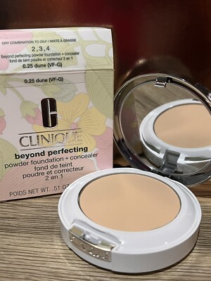 Clinique Beyond Perfecting Powder Foundation + Concealer 0.25 Dune (VF-G) NEW