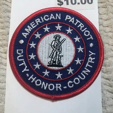 Honor Defend Liberty Patriotic USA patch Round Iron On