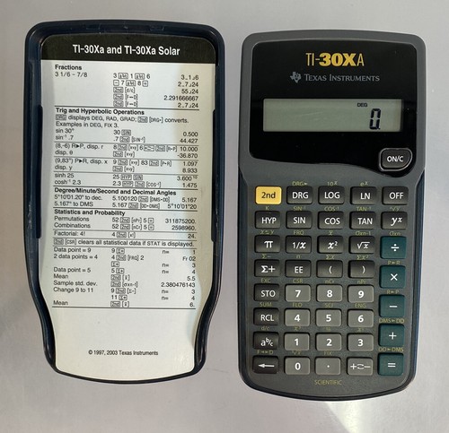 Texas Instruments TI-30XA Scientific Calculator Tested Works Fresh ...