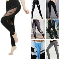 Women High Waist Yoga Leggings Pocket Fitness Sport Gym Workout Athletic Pants G