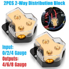 1 x 0/2/4 Gauge Input to 2 x 4/6/8 Gauge Output Power Ground Distribution Block