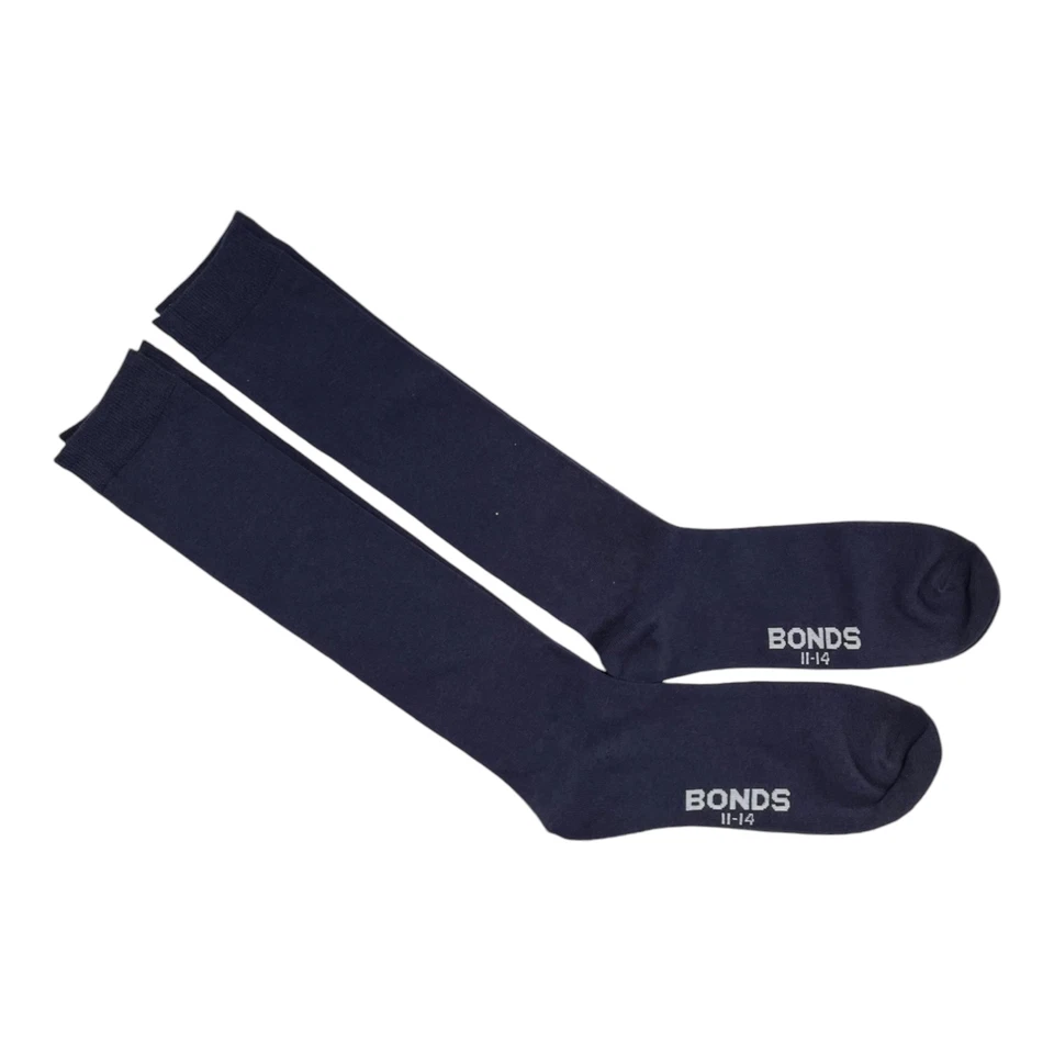 12 Pairs X Bonds Kids Unisex Everyday School Knee High Navy Socks