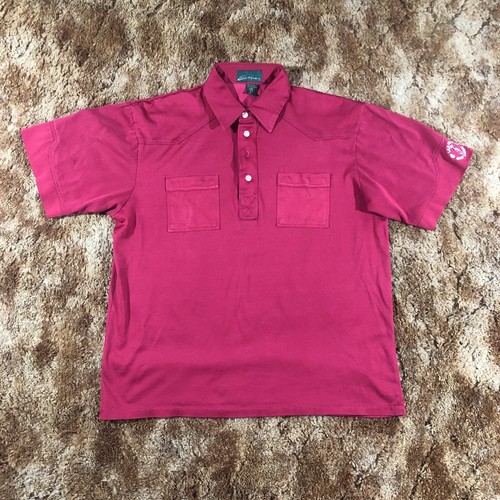 VTG 80s Sahara Las Vegas Golf Classic Men Sz XL Maroon Red Polo Shirt Pockets