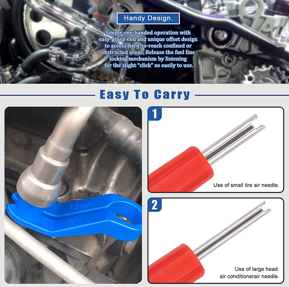 16 Pcs Car AC Fuel Line Disconnect Set Transmission Oil Cooler Line