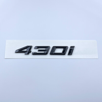 Black 430i Number Trunk Rear Letters Emblem Badge Stickers For BMW 4 Series