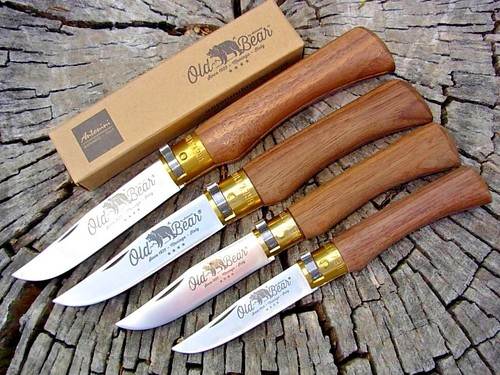 Antonini knives Italy Old Bear X Large ring lock knife Walnut 723 Boker ~ Opinel - Picture 8 of 8