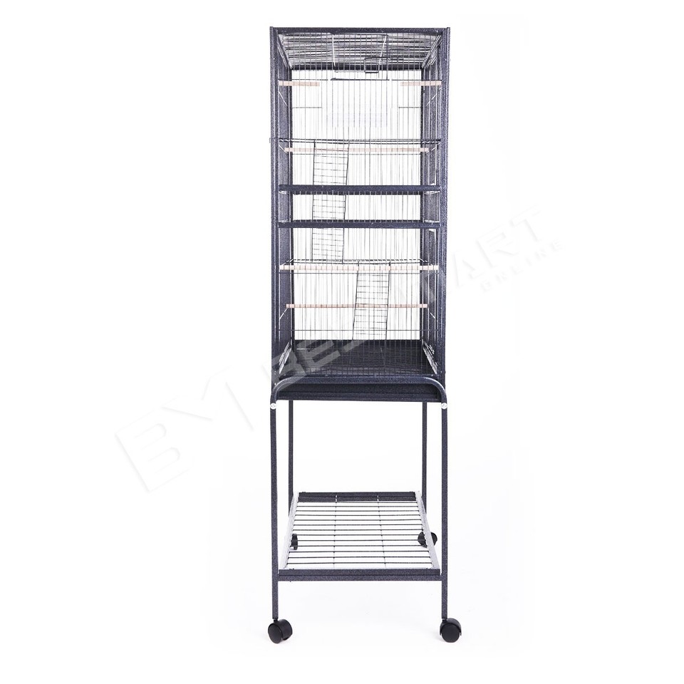 Large 155cm Pet Bird Cage Parrot Aviary Standalone Budgie Perch Castor