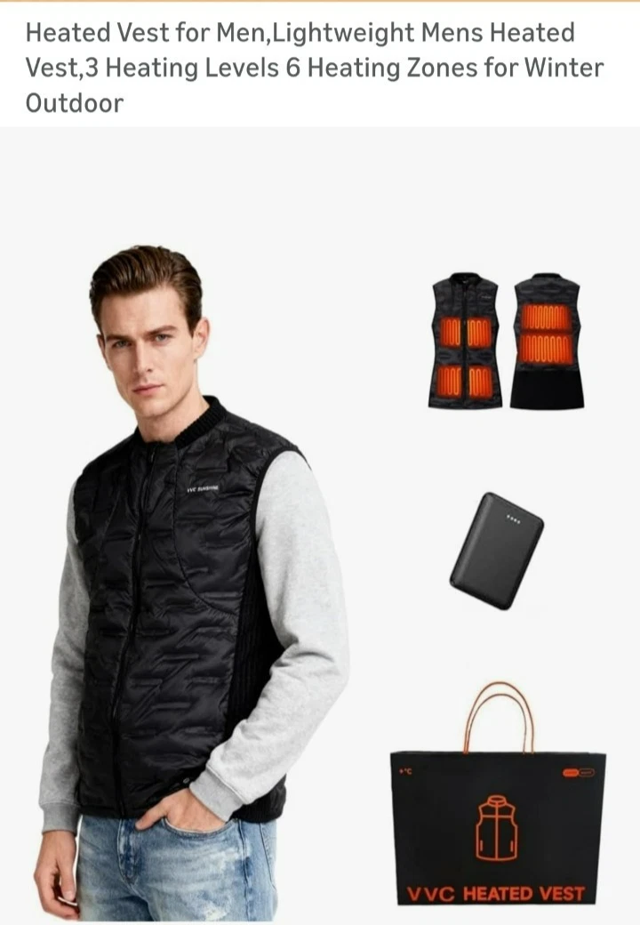 VVC sunshine heated vest black size xl