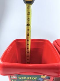 Vintage Lego Storage Containers Bins W/ Lids 4105 Red Empty Storage Blocks