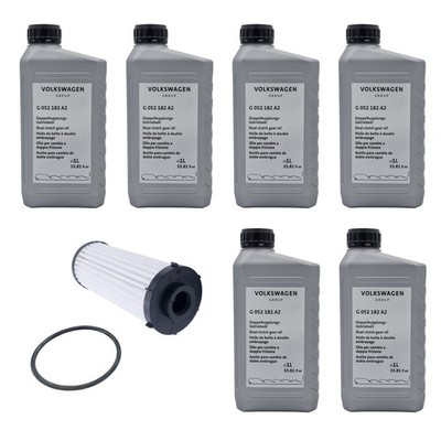VW Original 6L Getriebeöl Getriebefilter Dichtung Set DSG DQ500 DQ400E