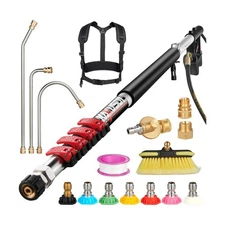 24FT Pressure Washer Telescoping Extension Wand, High Power Accessories with ...