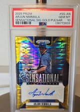 2025 Panini Prizm Arjun Nimmala Gold Pulsar Prizm #10/10 POP 1 (AU, RC) #SS-AN