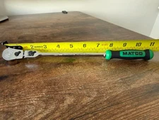 Matco 1/4" Drive 10-3/4" LONG LOCKING FLEX RATCHET w/ ERGO HANDLE - GREEN
