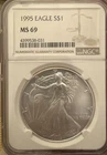 1995 American Silver Eagle- 🦅 NGC MS 69 👀