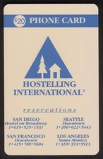 $20. Hostelling International (West: San Diego, Seattle, LA, SF.) Phone Card
