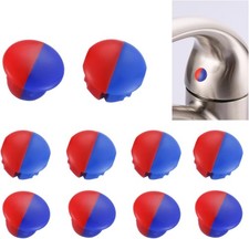 Hot and Cold Water Faucet Indicator: 2 Size 10 PCS Red and Blue Temperature Sign