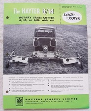 LAND ROVER HAYTER 6114 ROTARY GRASS CUTTER Car Sale Leaflet MAY 1962?99ETP1M562