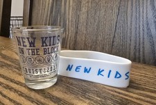 New Kids On The Block Cruise 2013 Shot Glass & Silicone Wristband Lot New
