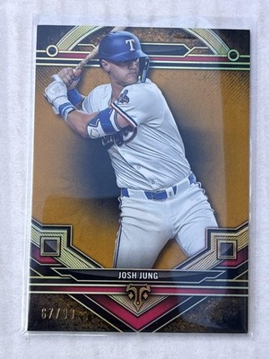 2024 Topps Triple Threads #4 Josh Jung Gold #/99 RANGERS