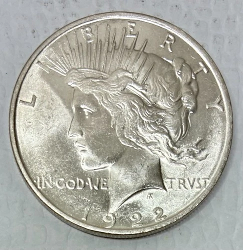 1922-D Silver Peace Dollar, Brilliant Uncirculated, Better Date!
