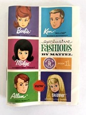 Vintage Mattel 1963 Exclusive Fashions by Mattel Book 1 for Barbie and Friends
