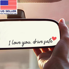 3X I Love You Drive Safe Mirror Sticker, Cute Car Stickers for Womens, Car Decal