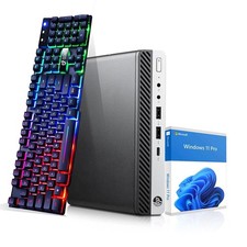 HP 800 G3 Desktop Mini PC, Intel i7-6th 32GB RAM 512GB SSD RGB KB M Wi-Fi Win11