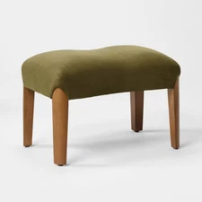 Wood Leg Ottoman Green - Threshold designed with Studio McGee Fully Assembled