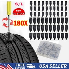 180Pcs Rubber Tire Nail Repair Kit Screw In Tire Plugs for Car Truck SUV Van