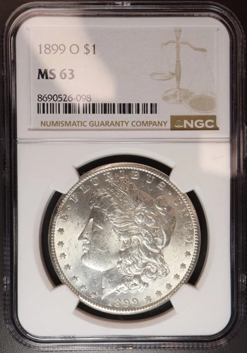 1899 O MS 63 Liberty Morgan Silver Dollar NGC Certified NO RESERVE .99 START!!
