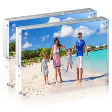 2 Pack 8 x 10 Acrylic Picture Frames, Double Sided Magnetic Photo Certificate...